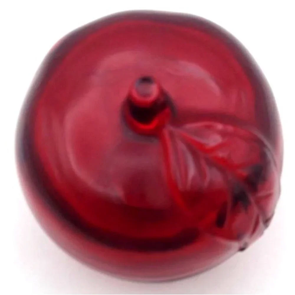 Partylite Natures Bounty Ruby Red Apple Glass Tea Light Votive Candle Holder - Picture 2 of 7